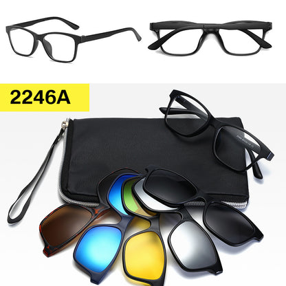 Polarized Magnetic Sunglasses & Myopia Frame Set for Men and Women