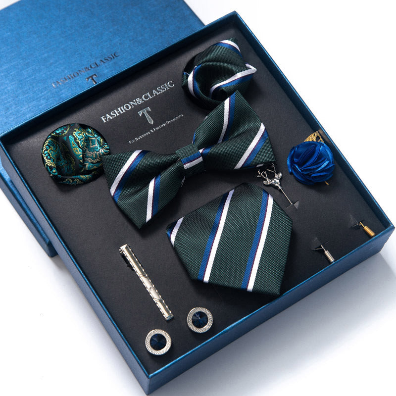 Spot tie set, bow tie, 8 piece set men's accessories