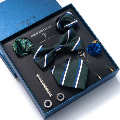 Spot tie set, bow tie, 8 piece set men's accessories