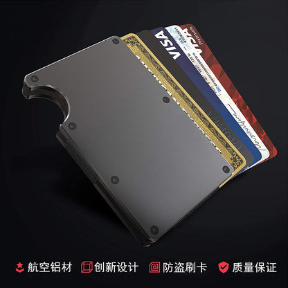 Carbon Fiber Metal Card Holder Wallet  RFID Anti-Theft