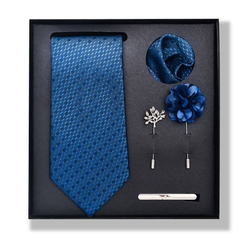 Cashew Nut Stripe Tie & Accessories Set
