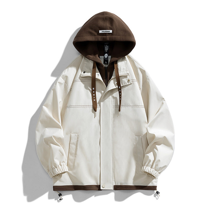 Men's Spring/Autumn Loose Hooded Mountain Jacket