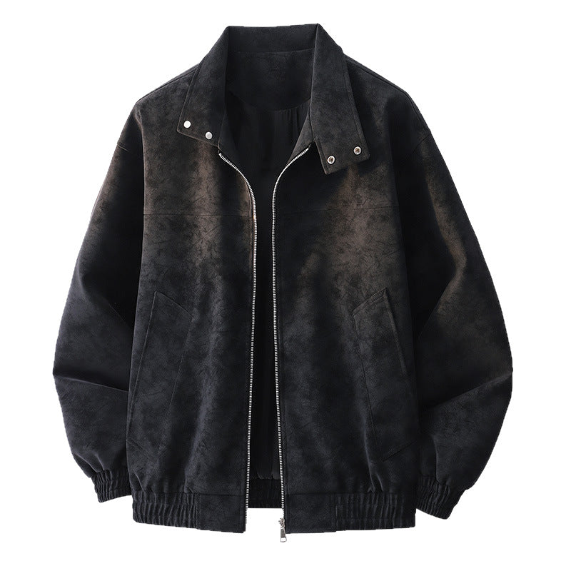 Iron Rider Retro Lapel Leather Jacket