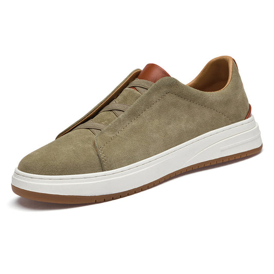 Men's anti-suede leather casual shoes, soft-soled dad shoes, driving loafers.