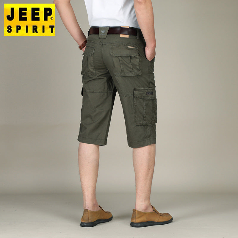 Summer Trail Urban Flex Multi-Pocket Cropped Cargo Shorts