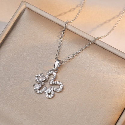 Amoré Zircon Flower Women's Necklace