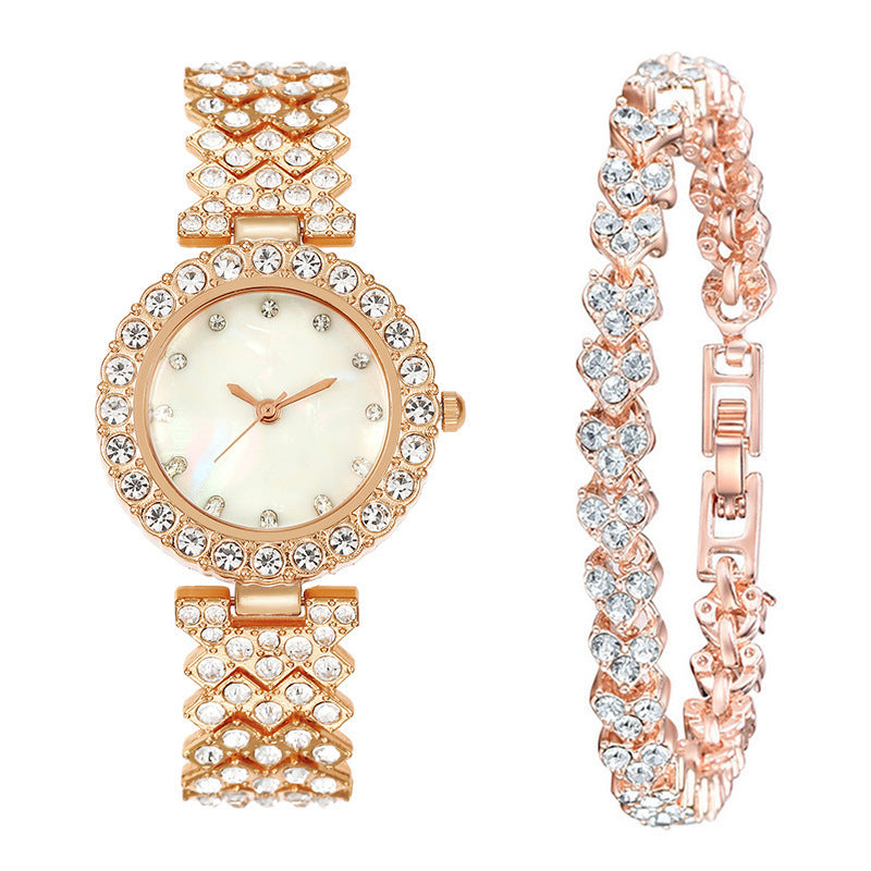 SILVERY LUXE CRYSTAL ROMAN SET