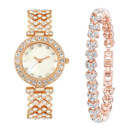 SILVERY LUXE CRYSTAL ROMAN SET