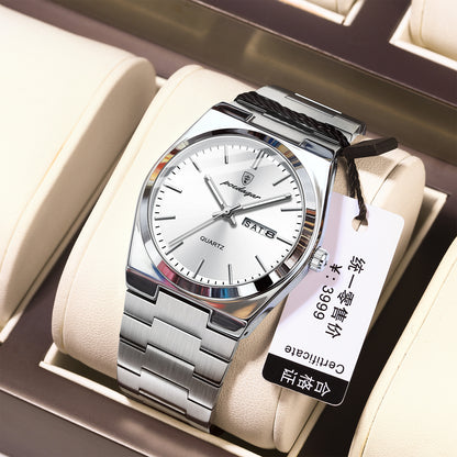 POEDAGAR 930: Waterproof dual calendar sports watch