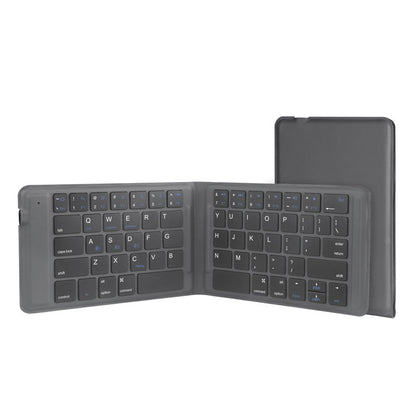 New Hot Selling Full Leather Wireless Ultra-thin Portable Two-fold Bluetooth Keyboard Tablet Notebook Mobile Phone Universal