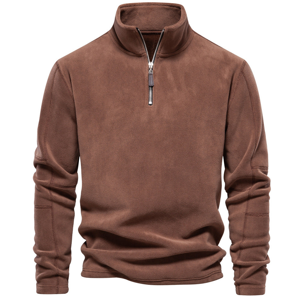 Men's  half-zip fleece sweatshirt