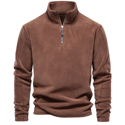 Men's  half-zip fleece sweatshirt
