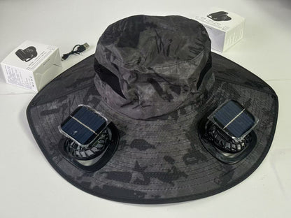Solar Breeze Pro Solar USB Double Fan Cooling Hat