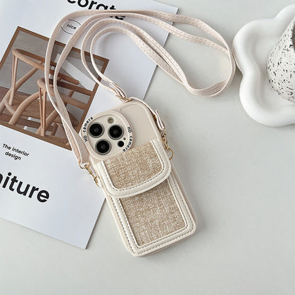 Strap Wallet Luxe Series Cross body Wallet Case for iPhone