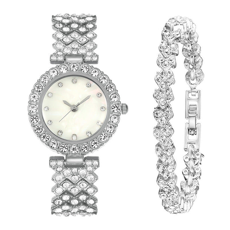 SILVERY LUXE CRYSTAL ROMAN SET