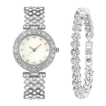 SILVERY LUXE CRYSTAL ROMAN SET