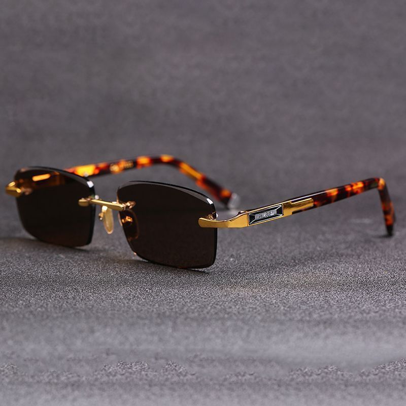Crystal Edge Verde Luxe Frameless Sunglasses