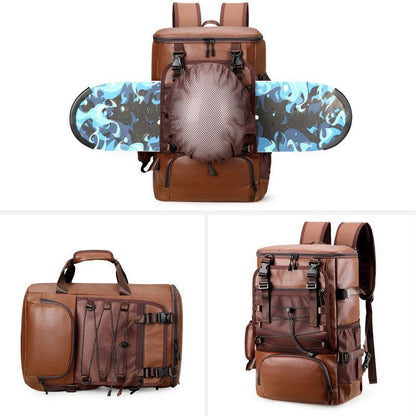 Leather Outdoor Adventure Backpack