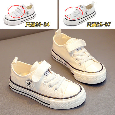 2025 trendy white high-top canvas shoes for babies