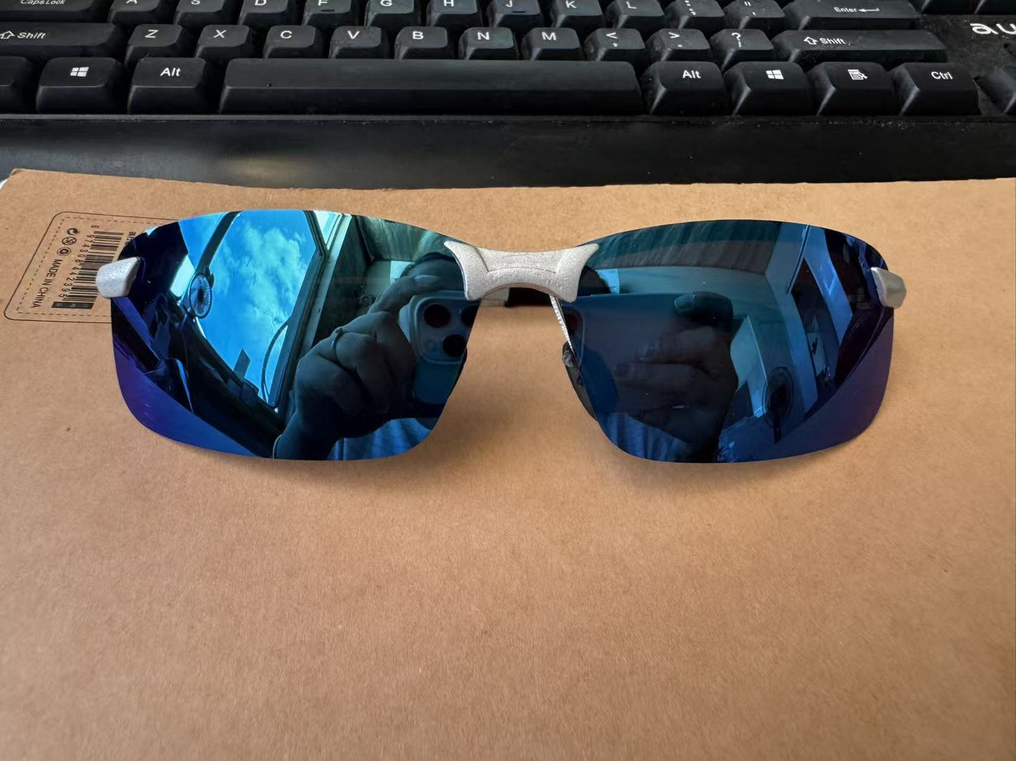 Men's polarized sunglasses.
