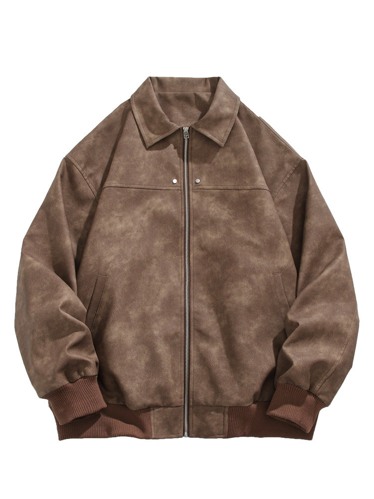 Astro Heritage NASA Vintage Brown Suede Lapel Leather Jacket
