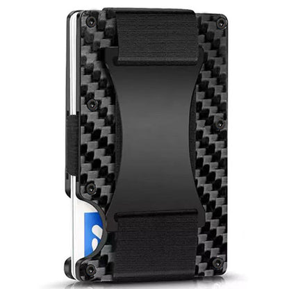 Carbon Fiber Metal Card Holder Wallet  RFID Anti-Theft
