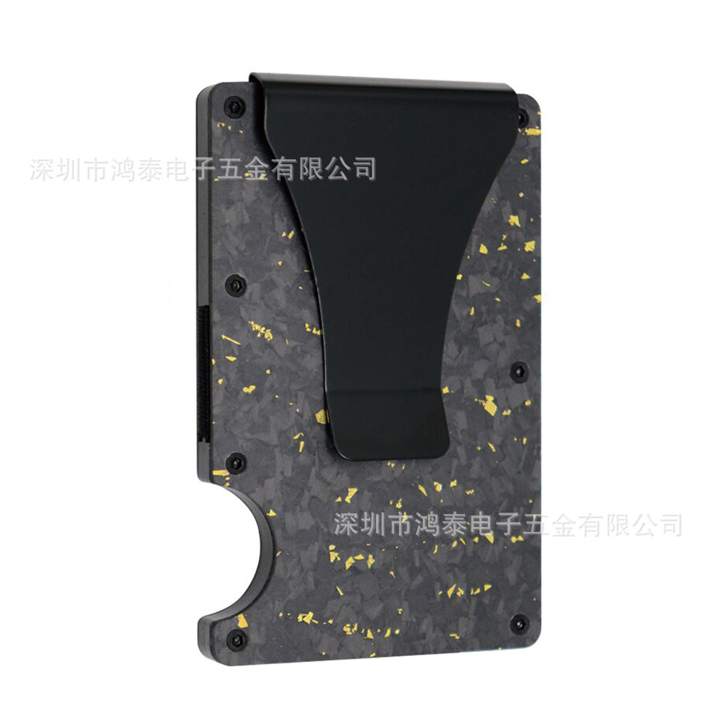 Carbon Fiber Metal Card Holder Wallet  RFID Anti-Theft