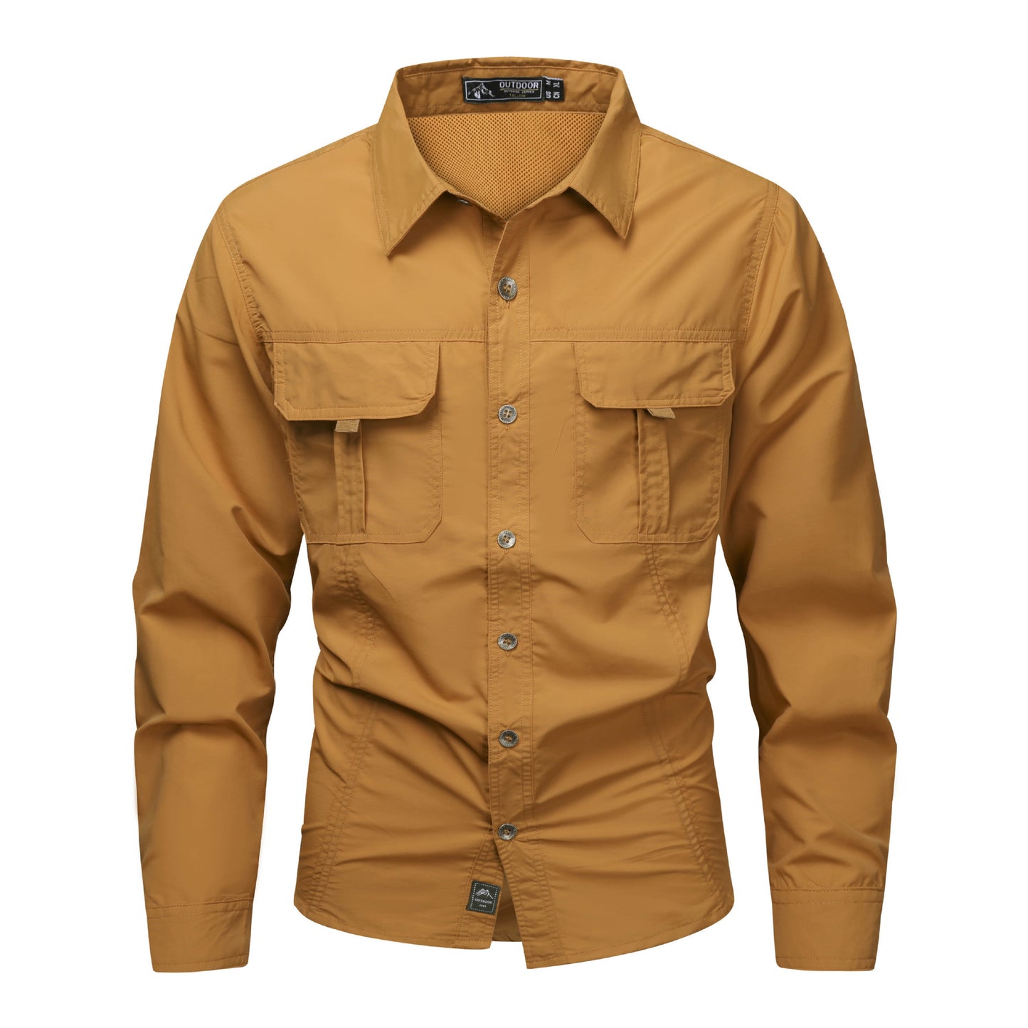 Men's quick-dry, anti-chafe, long-sleeve shirt for warm weather