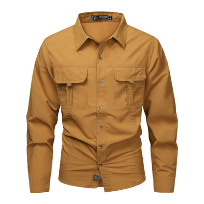 Men's quick-dry, anti-chafe, long-sleeve shirt for warm weather