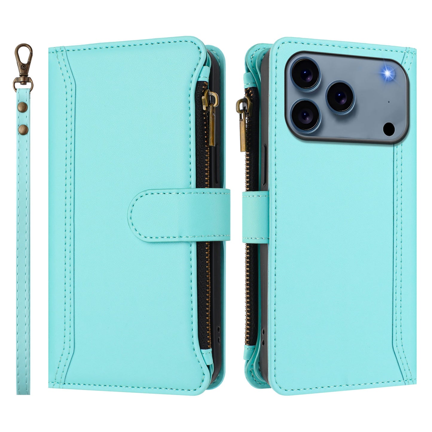Zip Wallet Solid Series  Zipper Wallet Case for iPhone 17 Pro Max / Apple Phones