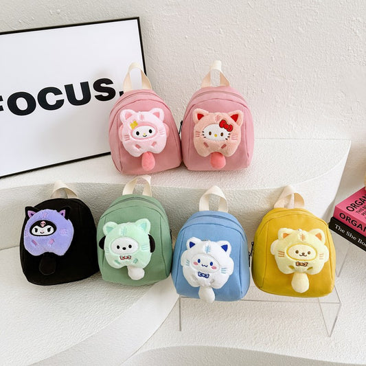 Kids Canvas Cartoon Kindergarten School Bag