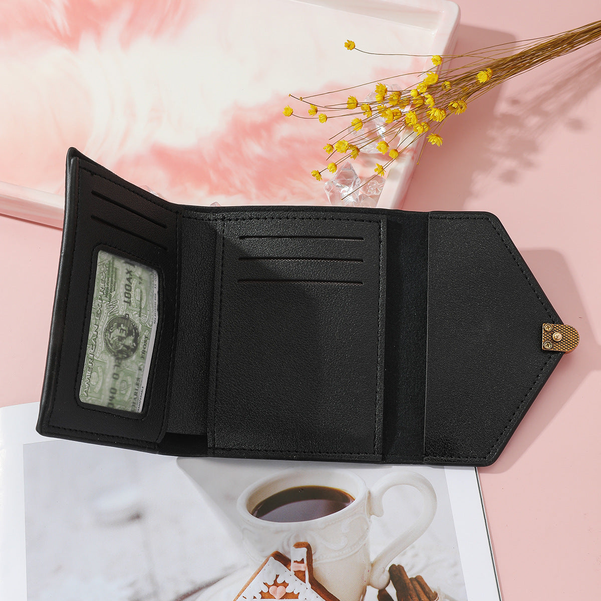 Women's Fashion Casual Quartz Watch + Necklace + Glasses + Wallet + Earrings Gift Set