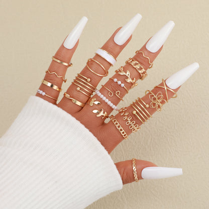 Cross-border New Opening Multi-joint Ring Set