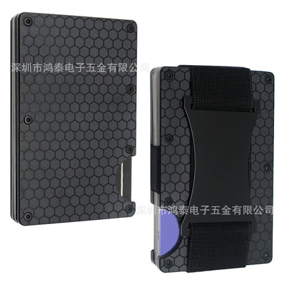 Carbon Fiber Metal Card Holder Wallet  RFID Anti-Theft