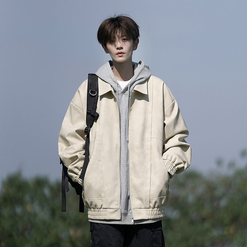 Retro men's thick oversized autumn/winter jacket