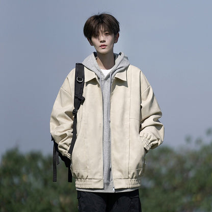 Retro men's thick oversized autumn/winter jacket