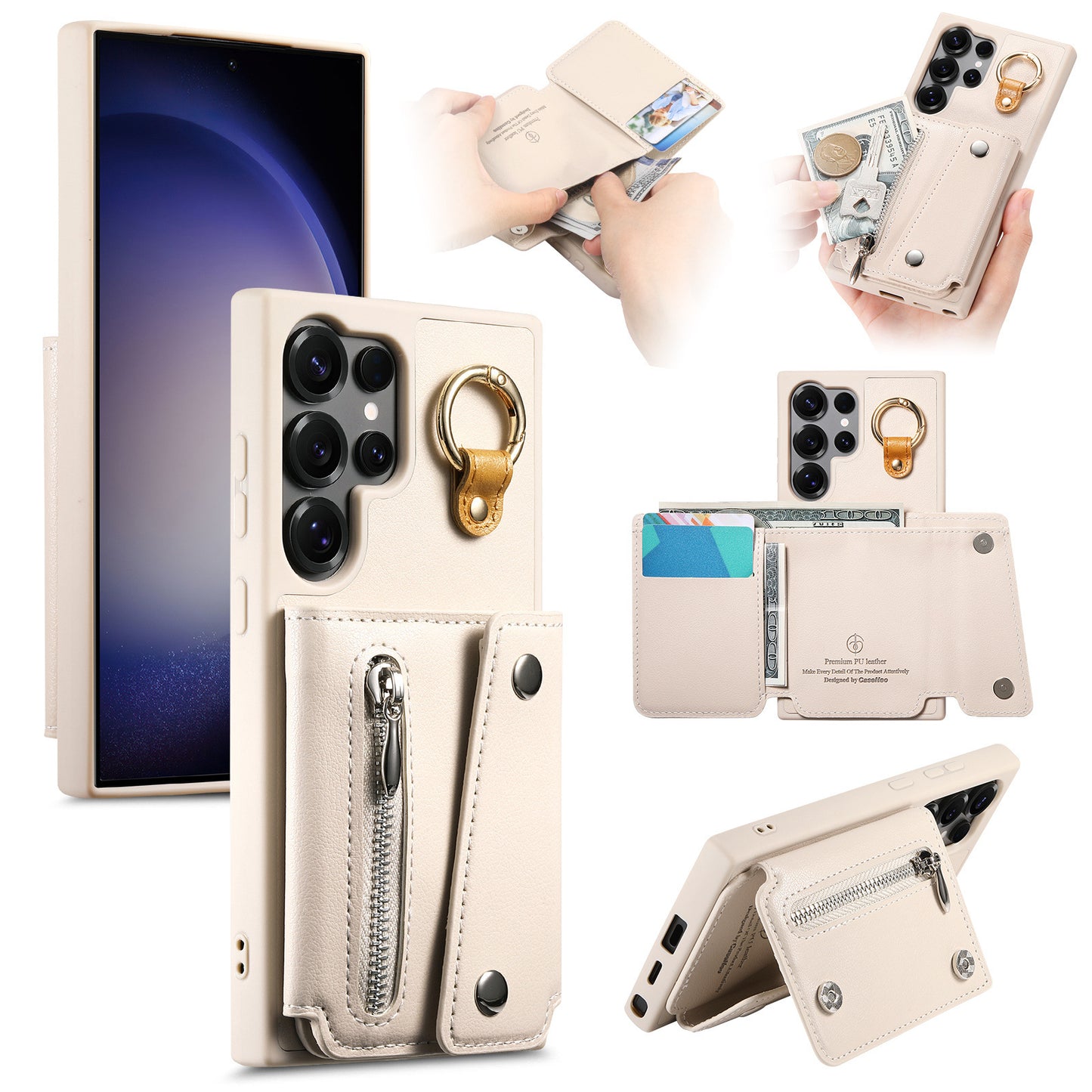 Samsung S25Ultra wallet phone case metal plating