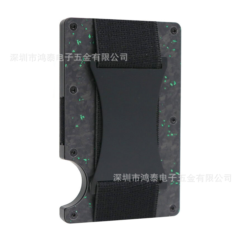 Carbon Fiber Metal Card Holder Wallet  RFID Anti-Theft