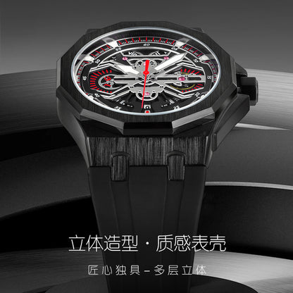 Men's watch, high-end business machinery, cross-border explosive octagonal octagonal fashion trend, waterproof diamond