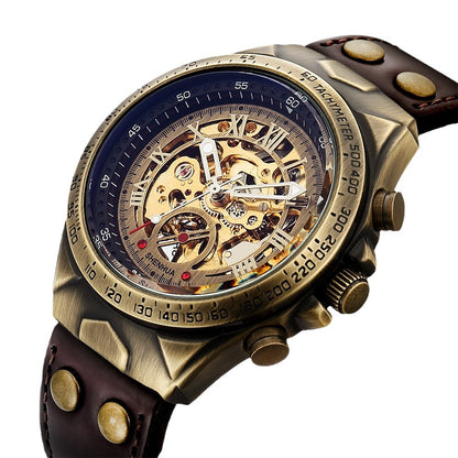 Vintage Skeleton Mechanical Automatic Machine Watch
