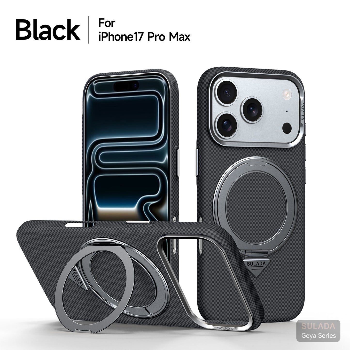 Protective PC Case with Magnetic Stand for iPhone 17 / 17 Pro Max