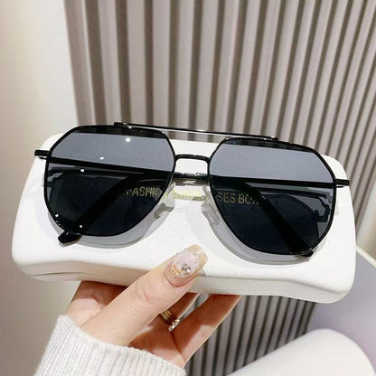 Metal Polarized Sunglasses  UV Protection, Large Frame, Unisex