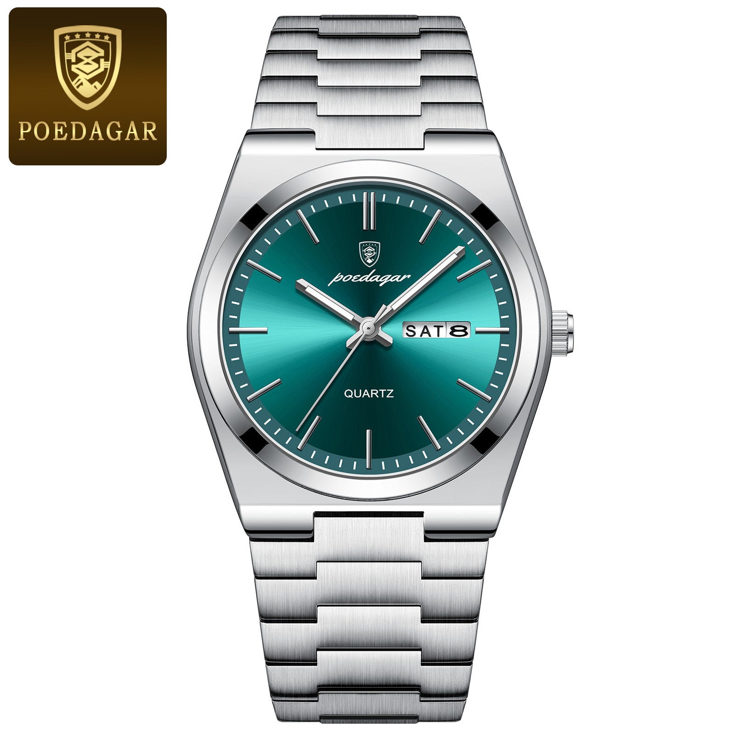POEDAGAR 930: Waterproof dual calendar sports watch