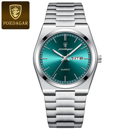POEDAGAR 930: Waterproof dual calendar sports watch