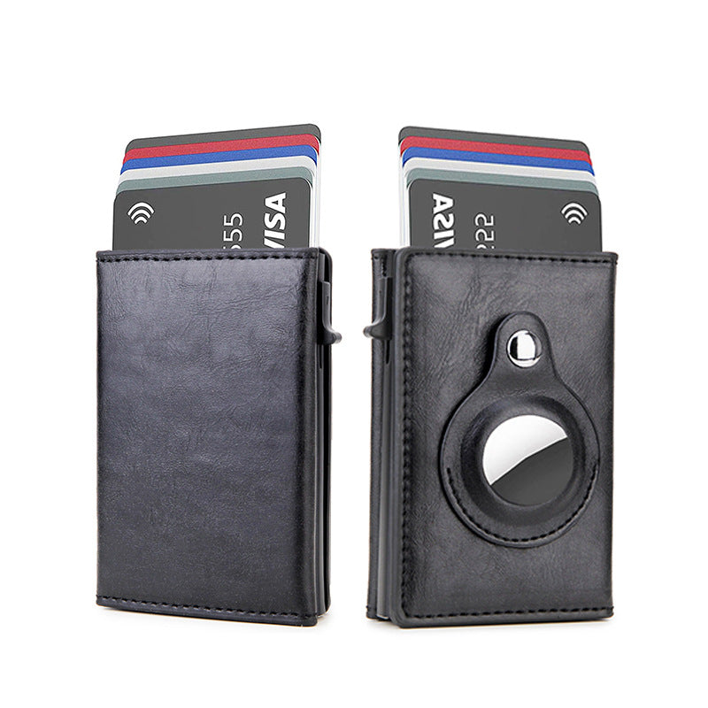 Anti-Theft Card Case with AirTag Holder for Men