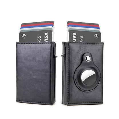 Anti-Theft Card Case with AirTag Holder for Men