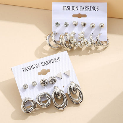 Cross-border New Twist Chain Earrings Women's Set