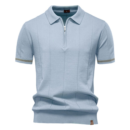 Men's Business Casual Wool Knit Polo Shirt