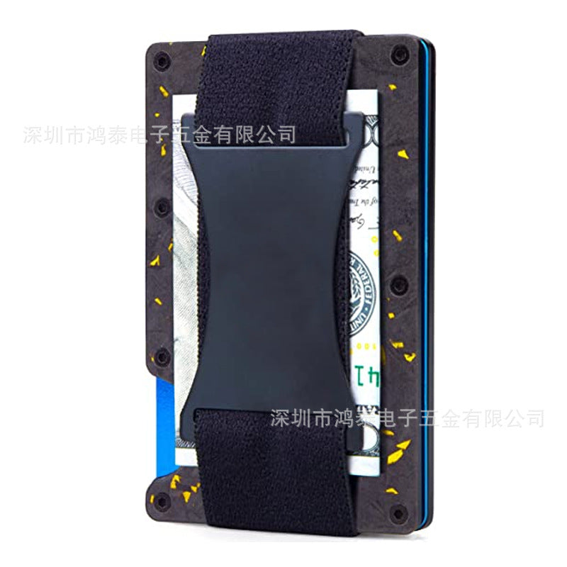Carbon Fiber Metal Card Holder Wallet  RFID Anti-Theft