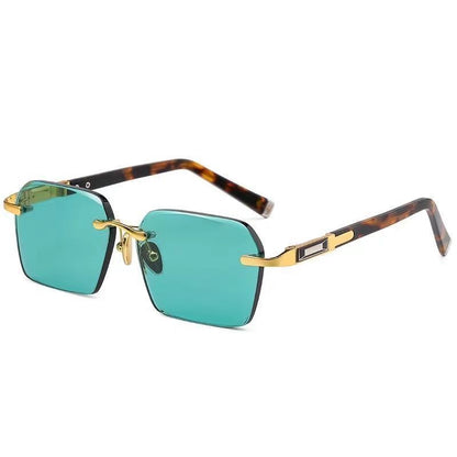 Crystal Edge Verde Luxe Frameless Sunglasses